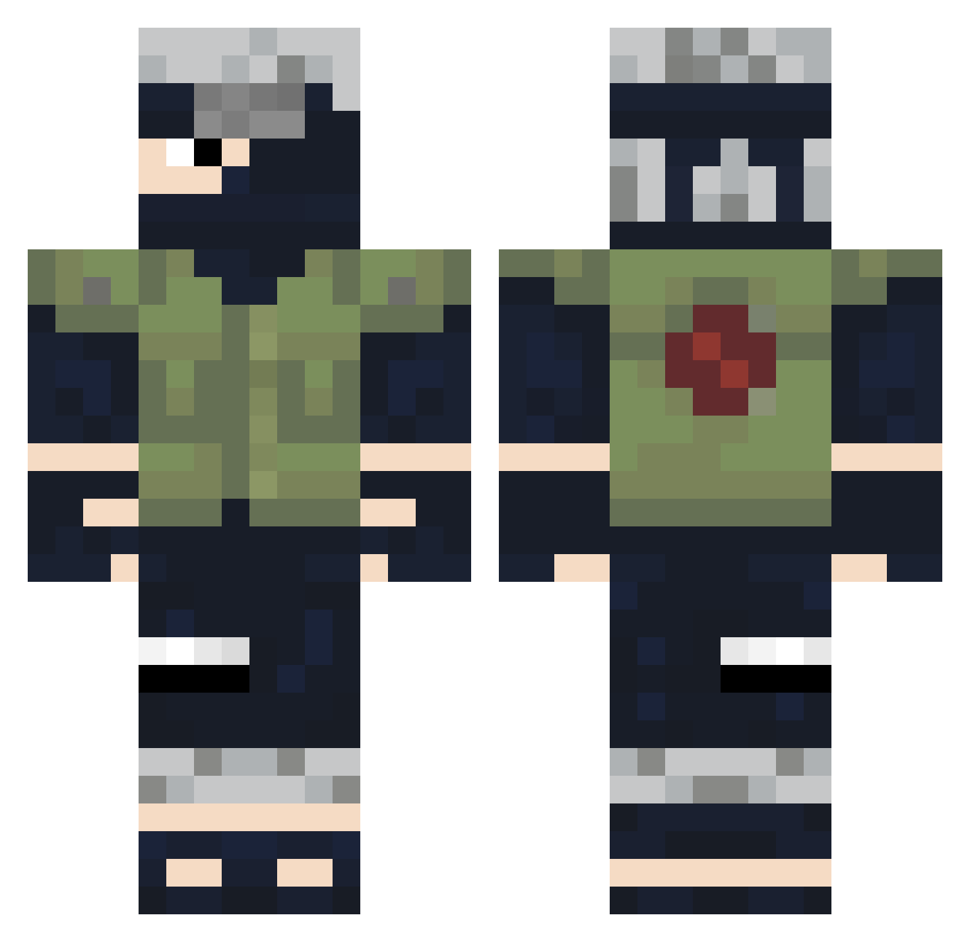 SchwitzerV1 Minecraft skin, front and back view