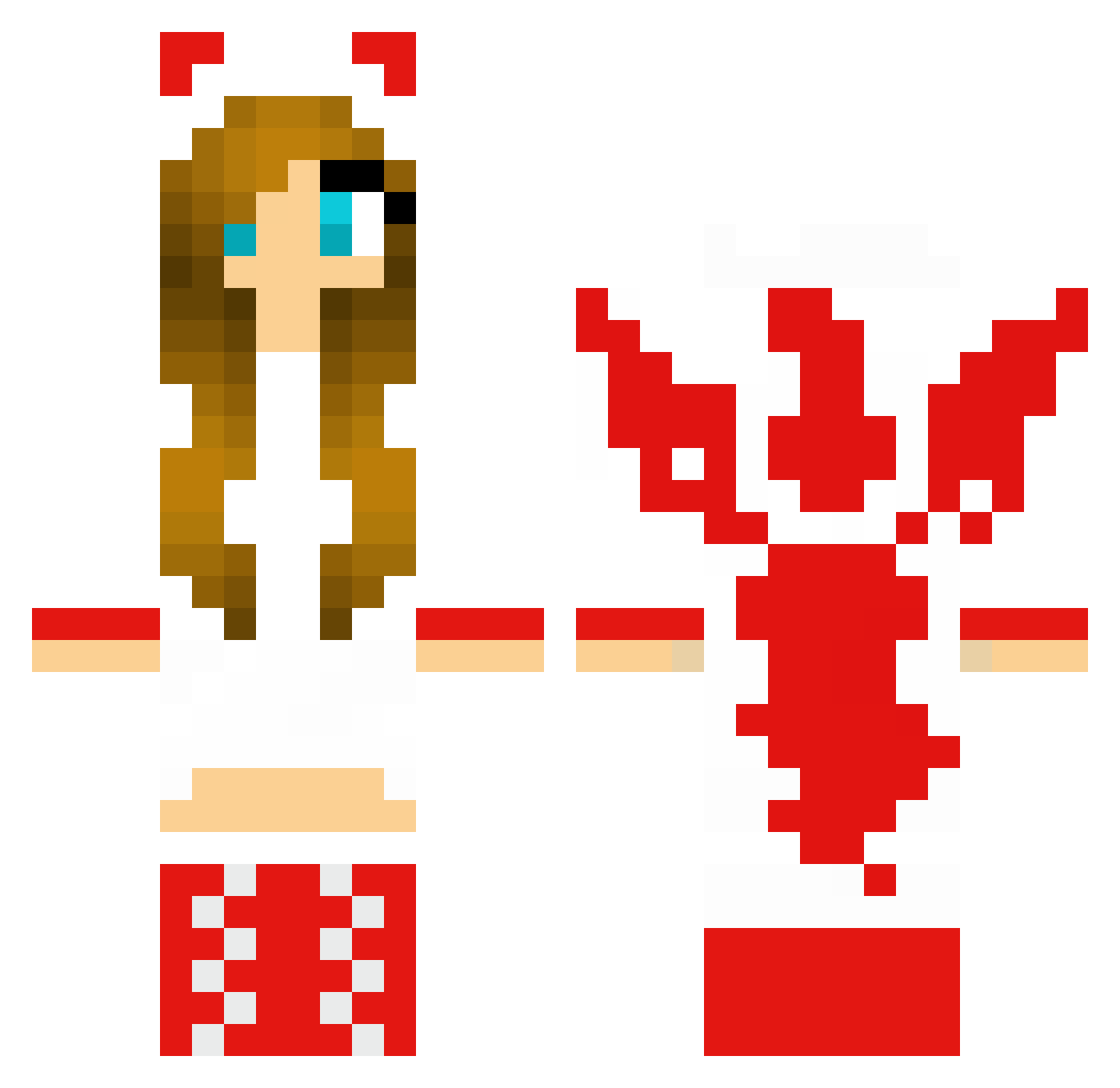 Kesy06 Minecraft skin, front and back view