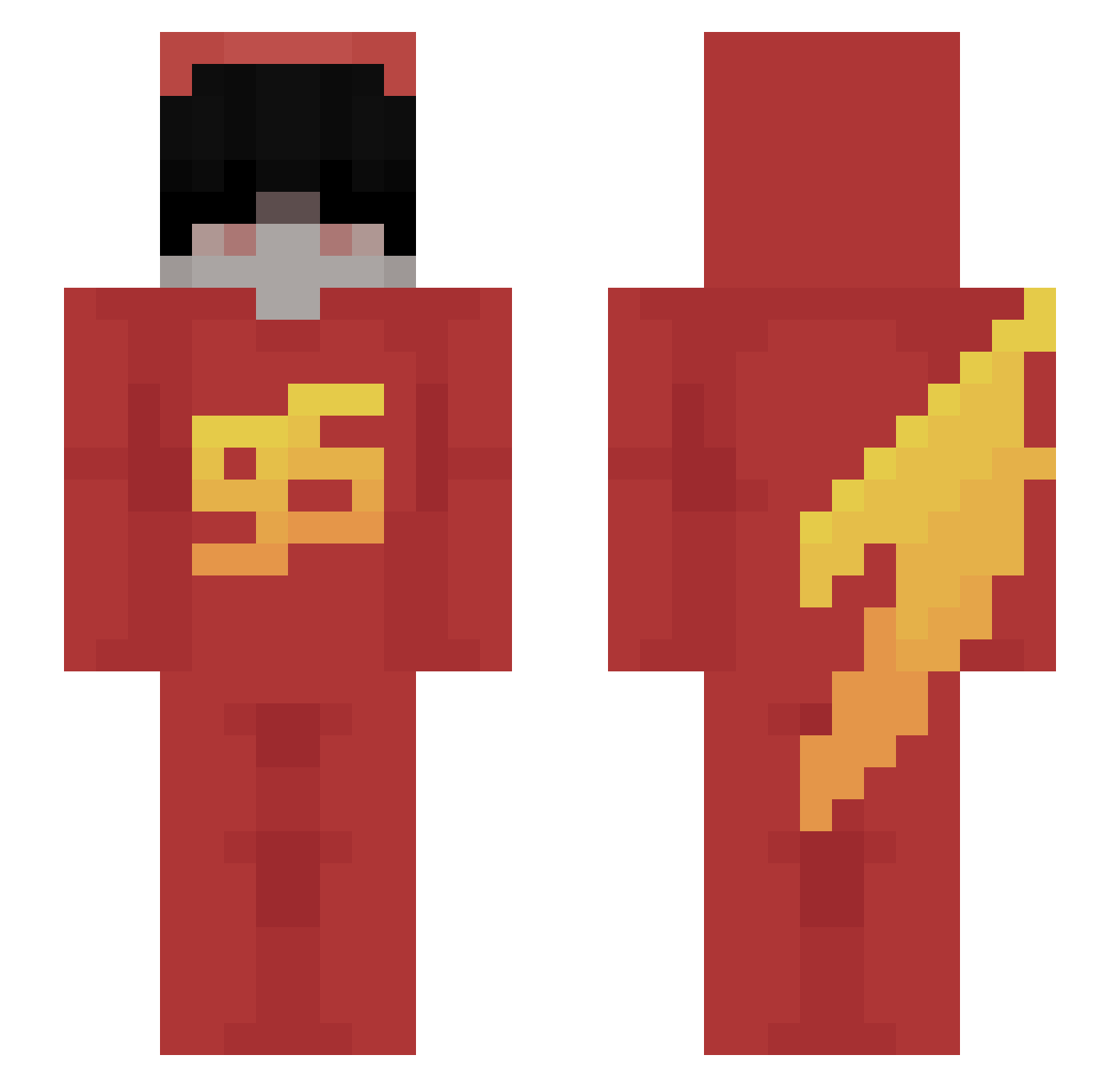 Zokuuu Minecraft skin, front and back view