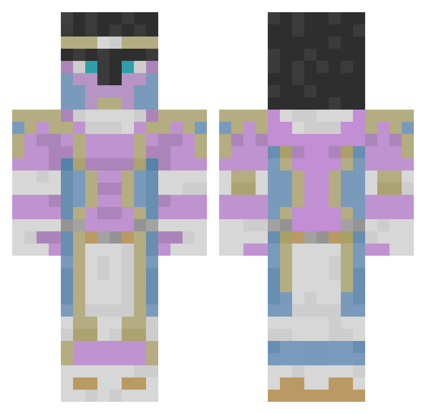 spoiledmilk315 Minecraft skin, front and back view