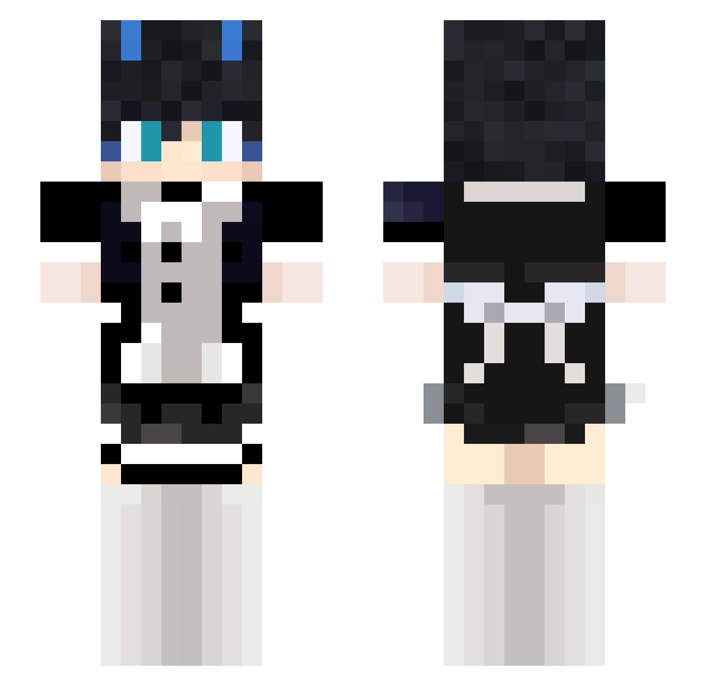 Lastovicka Minecraft skin, front and back view