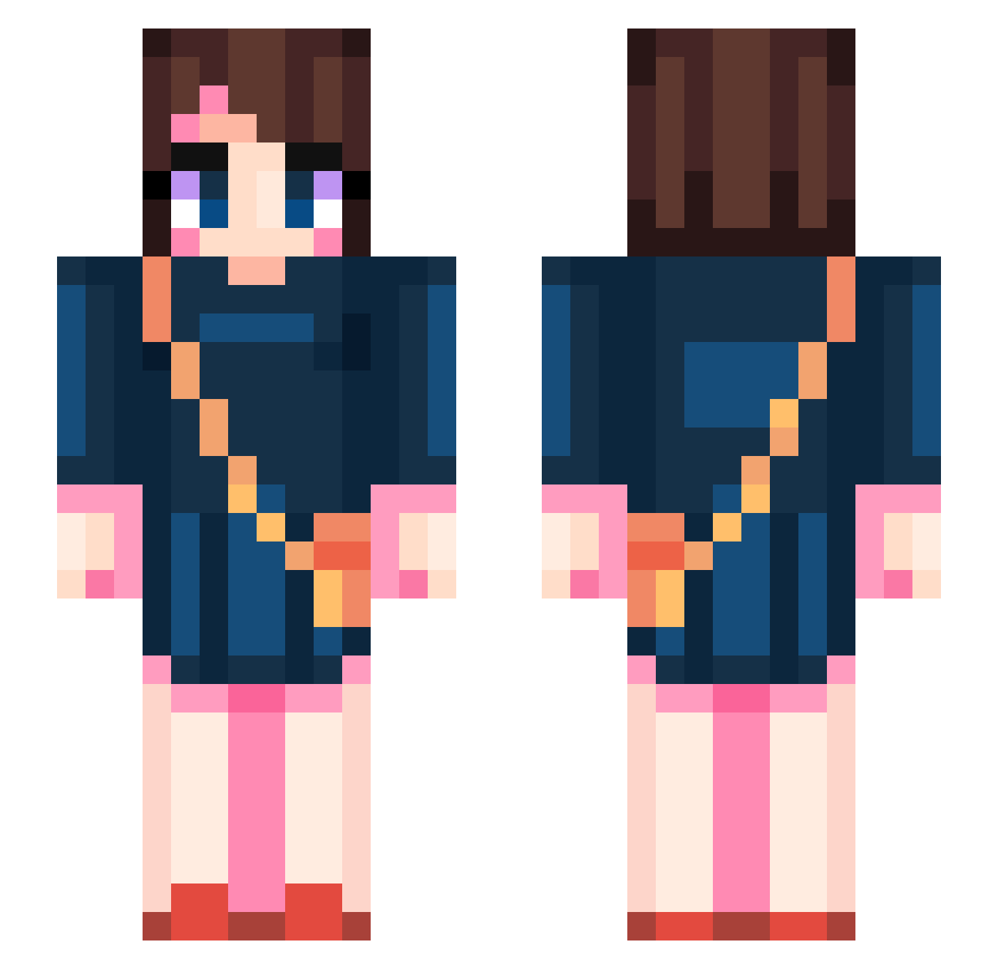 OneTypicalGoose Minecraft skin, front and back view