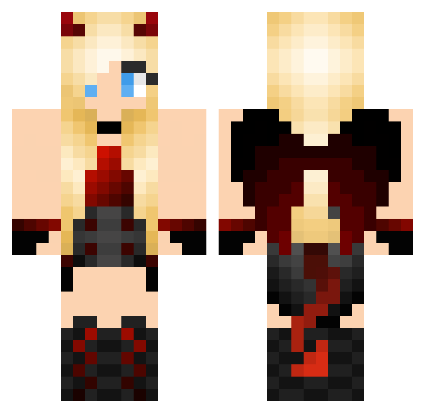 Tristanc098 Minecraft skin, front and back view