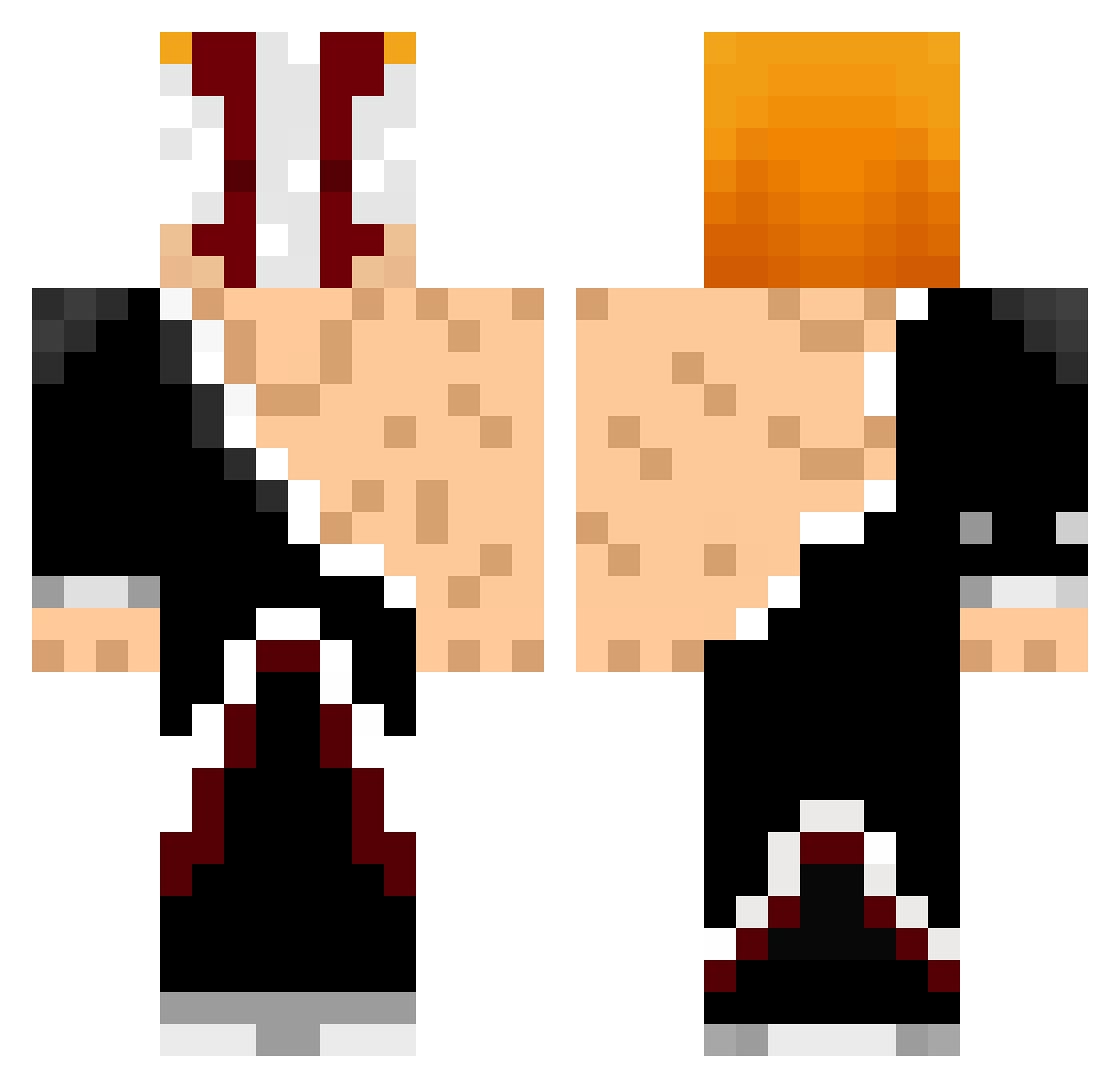 Koncern Minecraft skin, front and back view