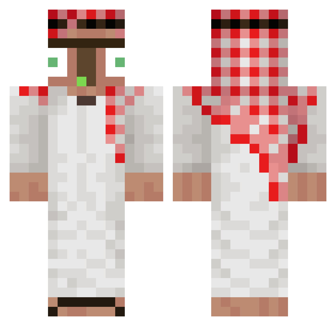 BunnyHead_106 Minecraft skin, front and back view
