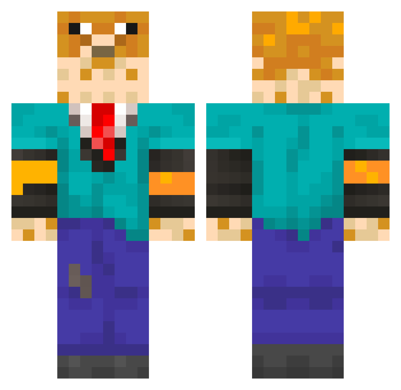 Yuyumy Minecraft skin, front and back view
