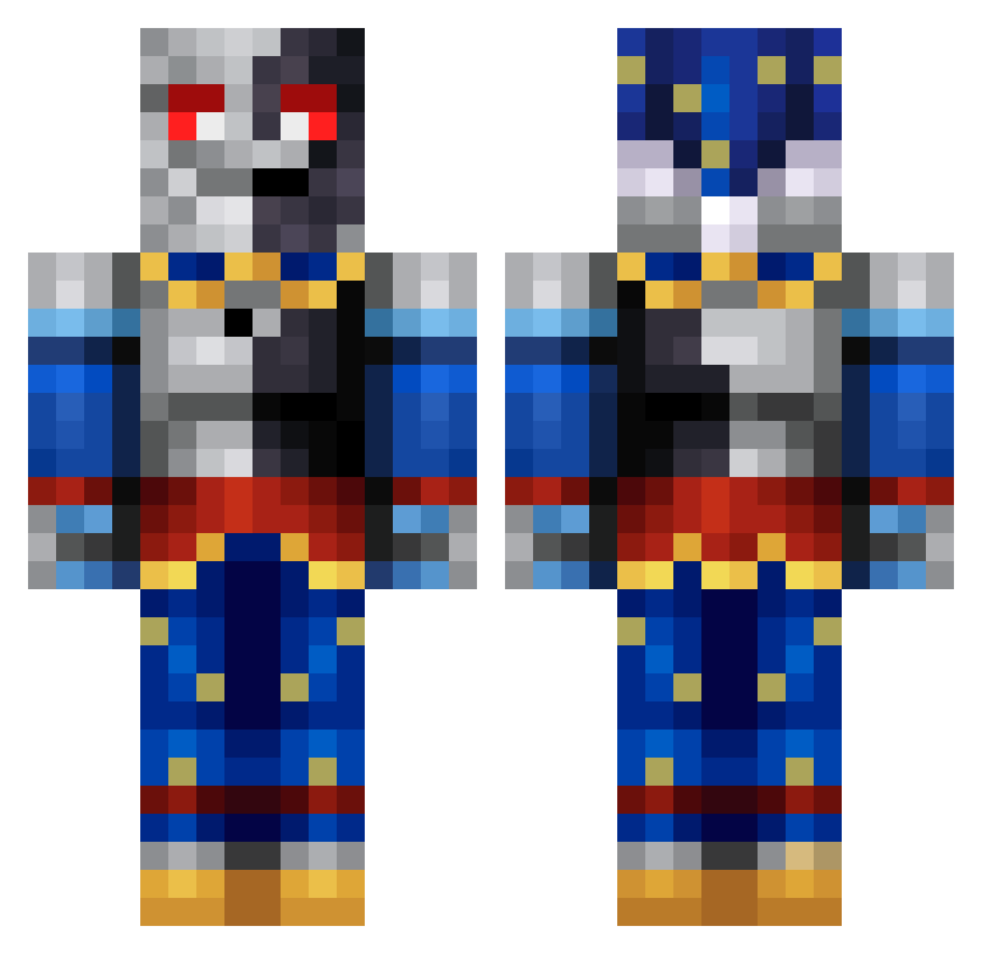 DaNnYtHeMaNnYsSs Minecraft skin, front and back view