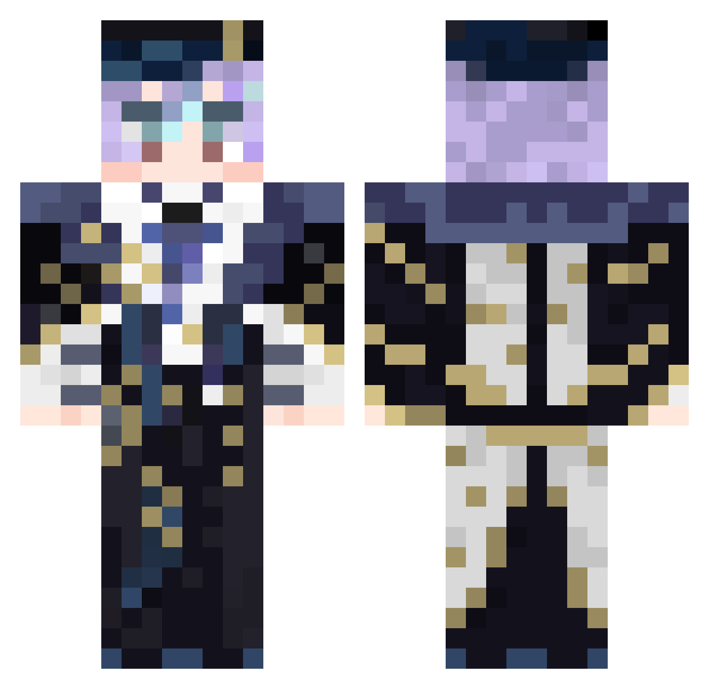 Cai0925 Minecraft skin, front and back view