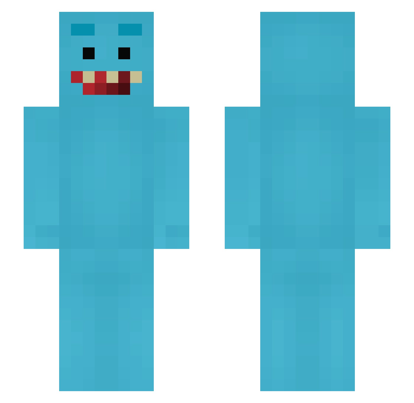 uuluu Minecraft skin, front and back view