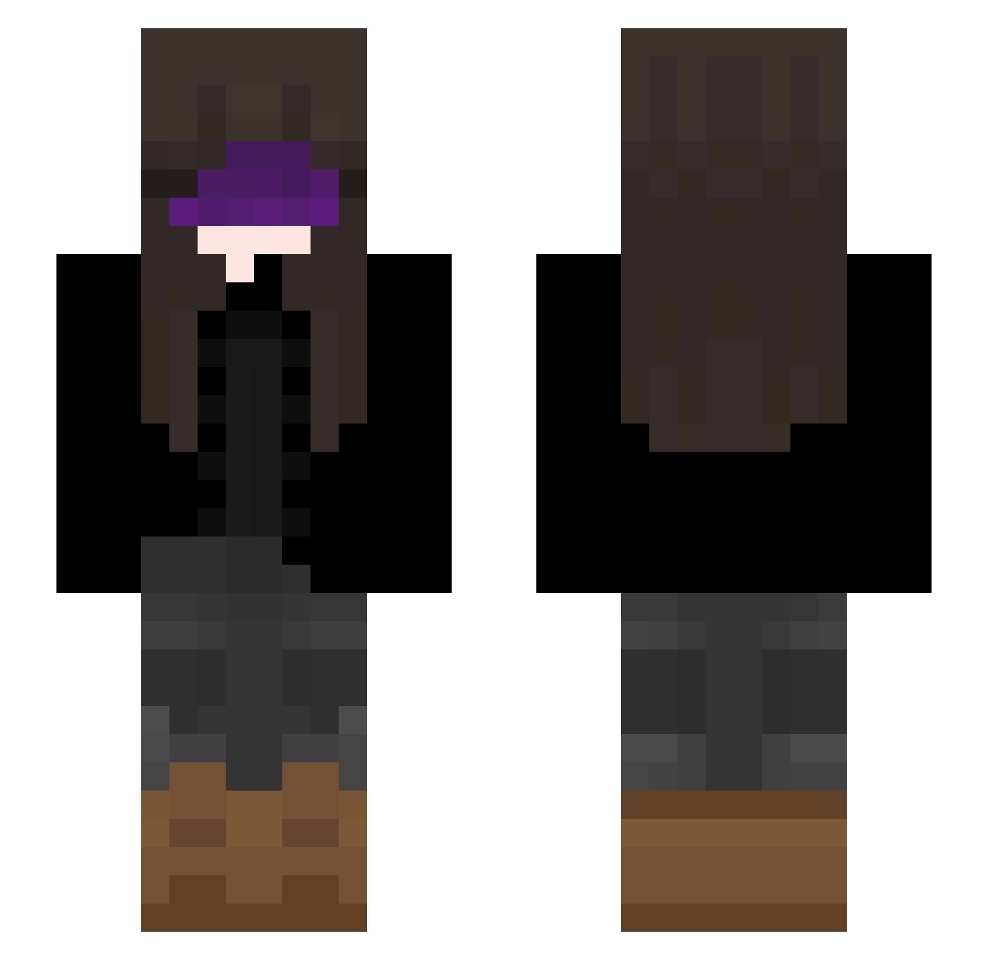 Spooky_Luna Minecraft skin, front and back view