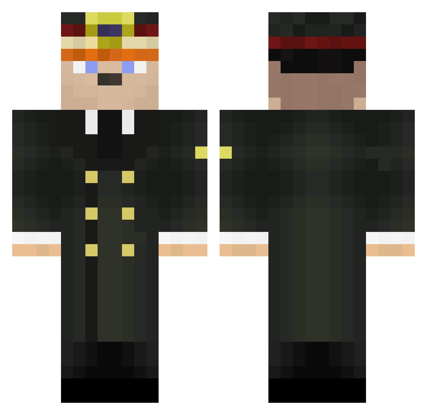 groser Minecraft skin, front and back view