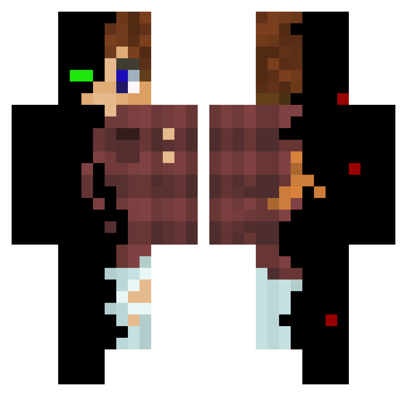 Nsw0on777 Minecraft skin, front and back view