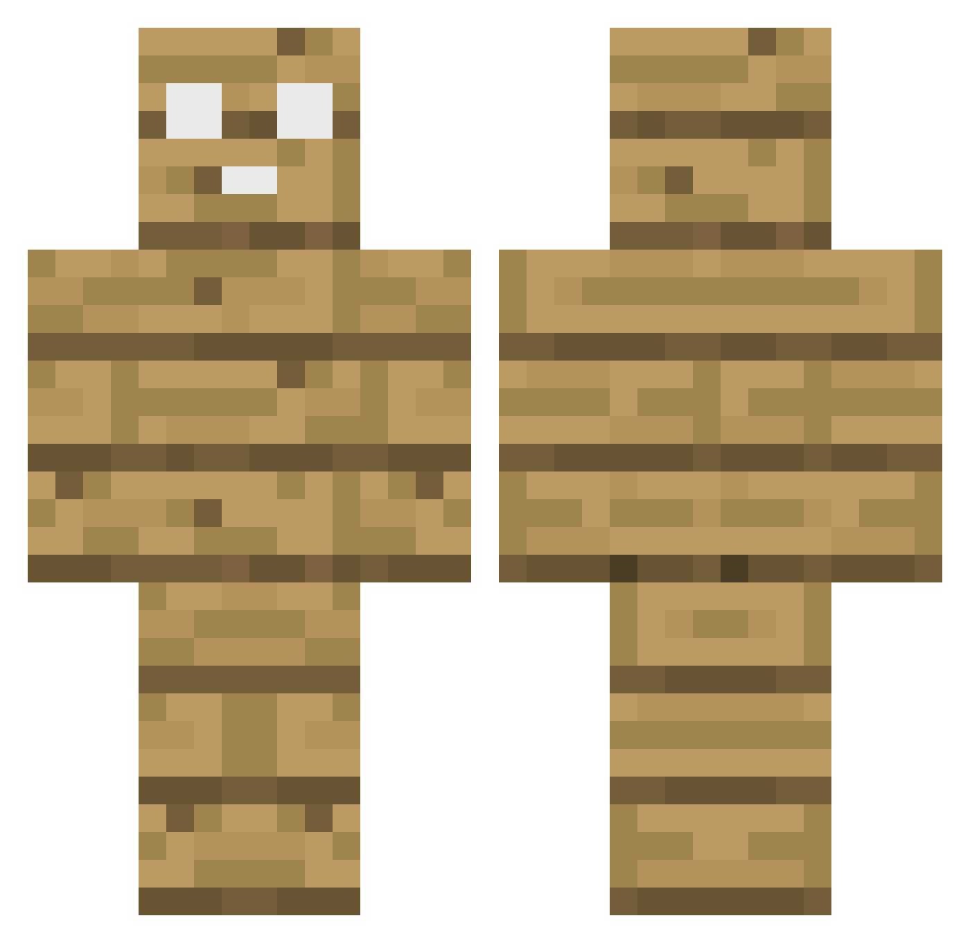 shco1e Minecraft skin, front and back view