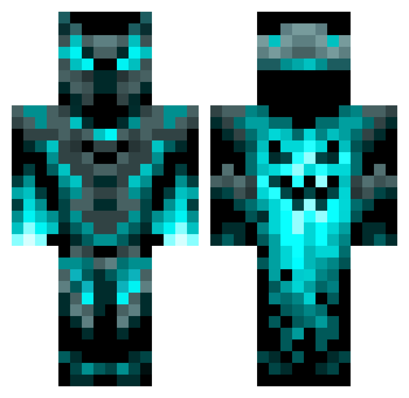 Yasunis Minecraft skin, front and back view