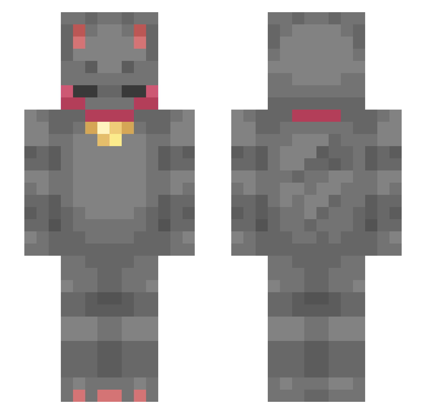 starwee Minecraft skin, front and back view