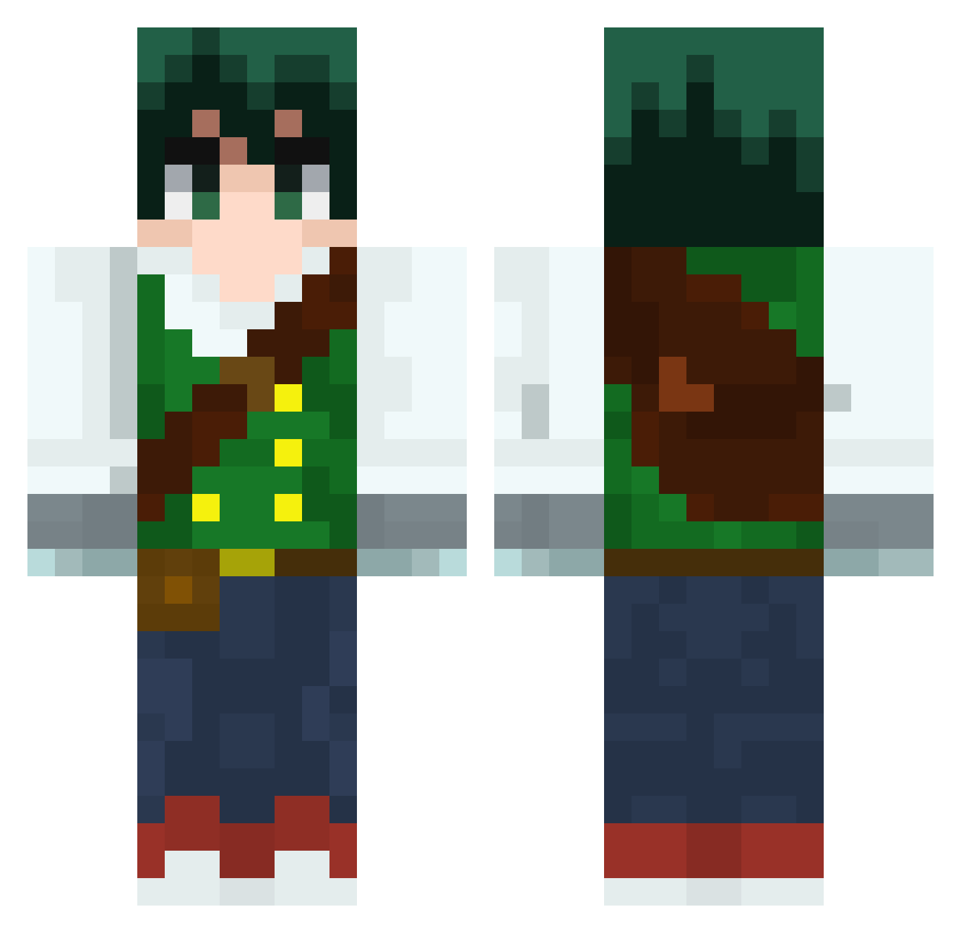 ToscaGod Minecraft skin, front and back view