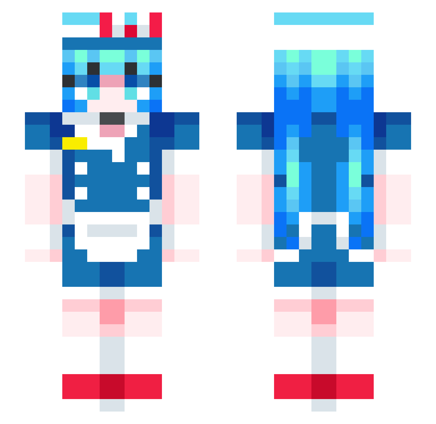 sproutlyy Minecraft skin, front and back view