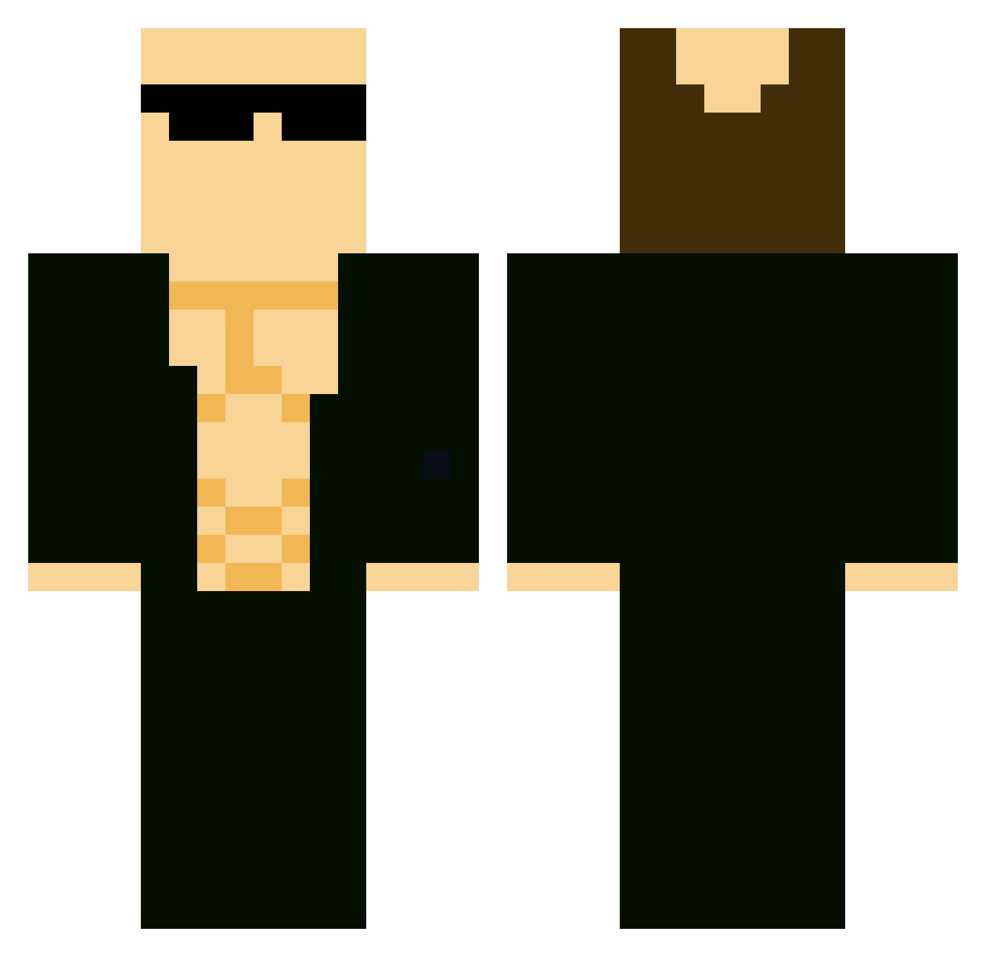 kotteskott Minecraft skin, front and back view