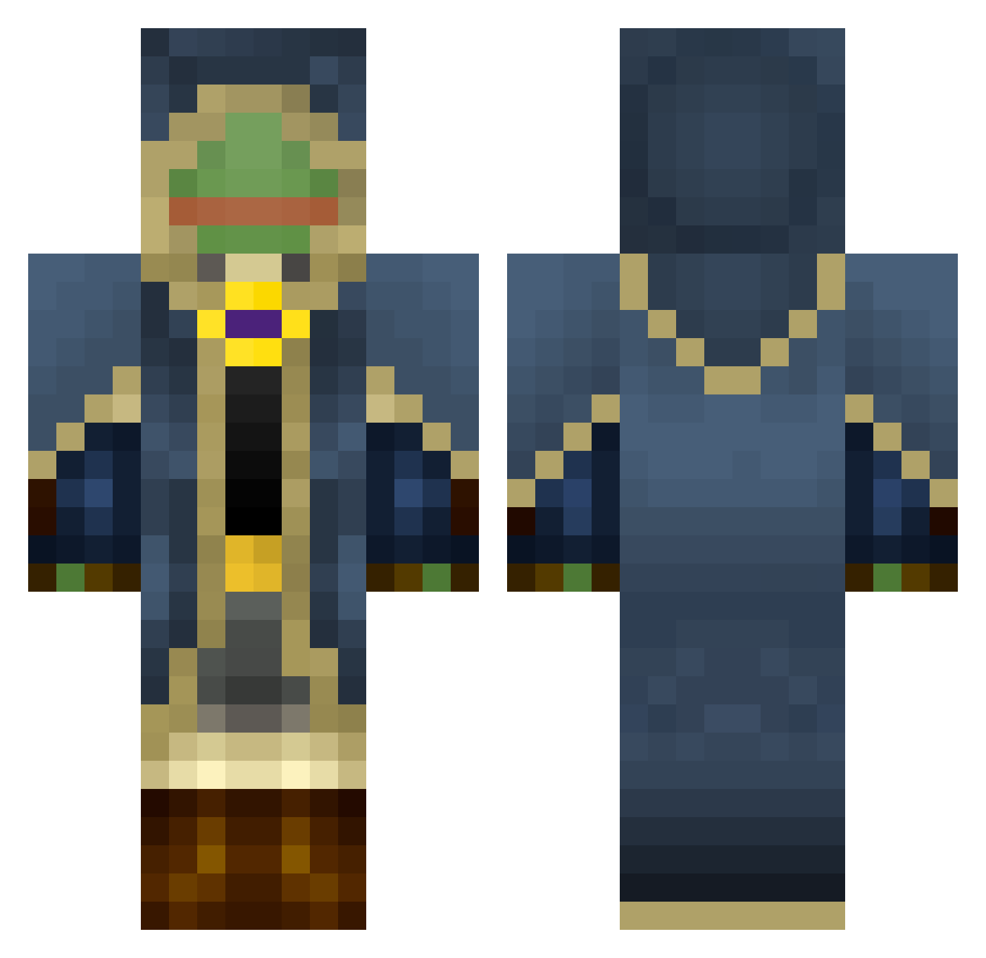 BigAlessandro Minecraft skin, front and back view