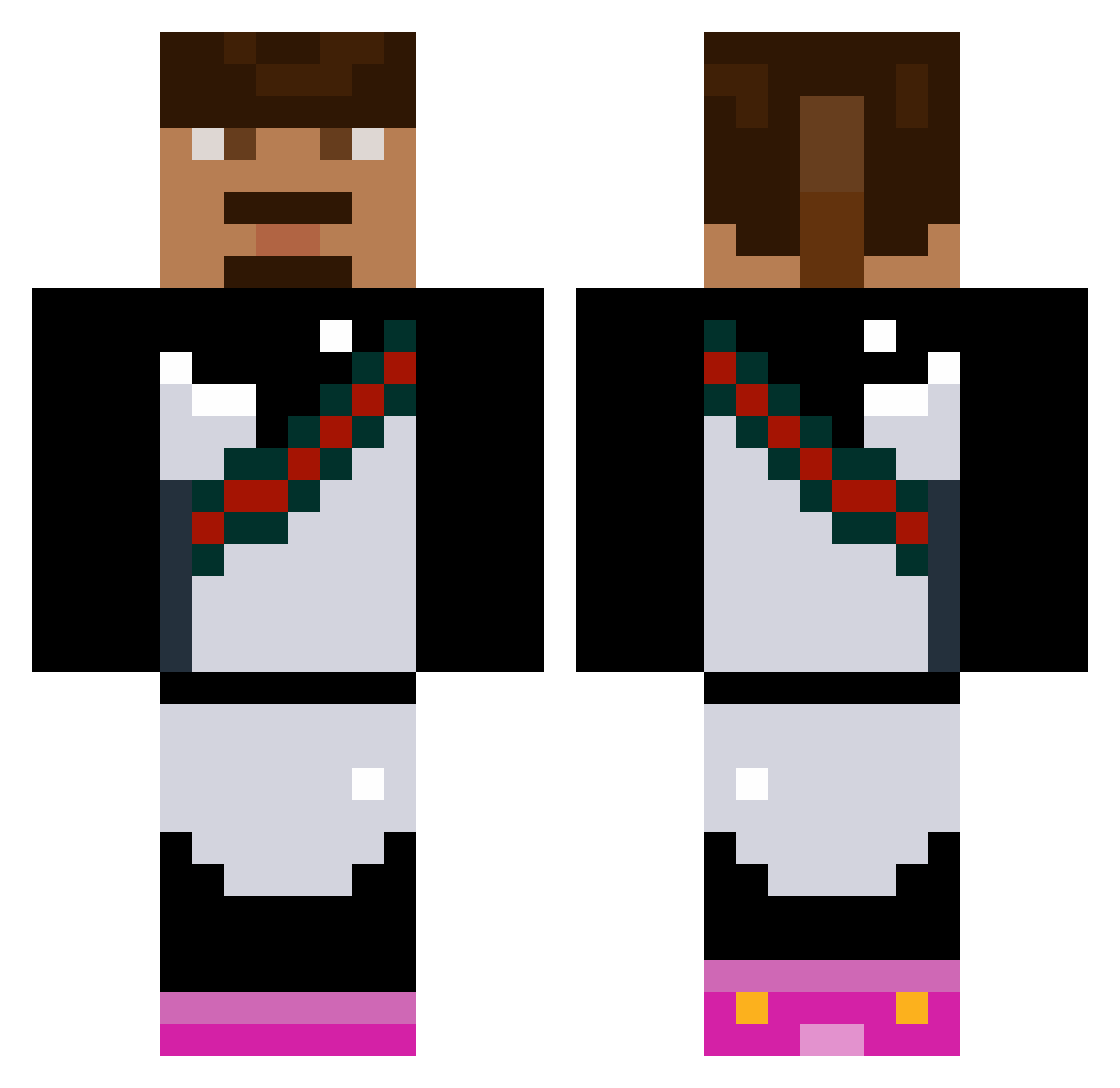 Mini_Cashew Minecraft skin, front and back view
