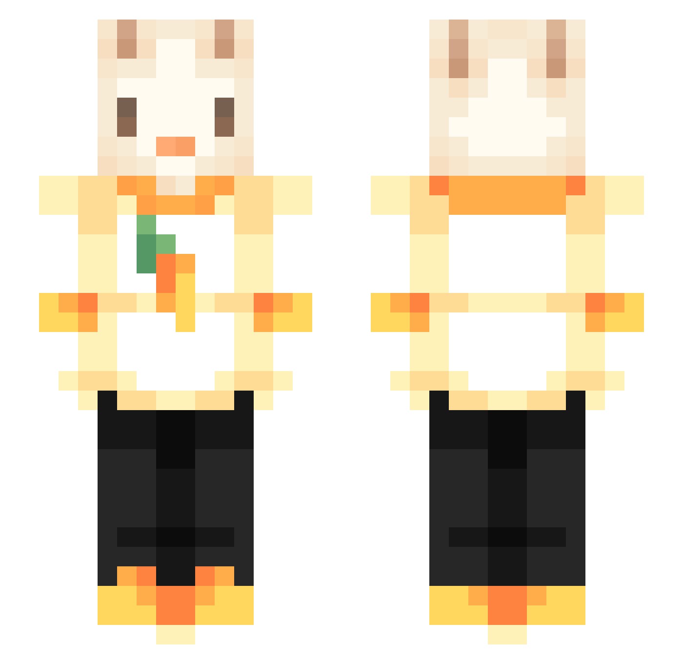 heensu10 Minecraft skin, front and back view
