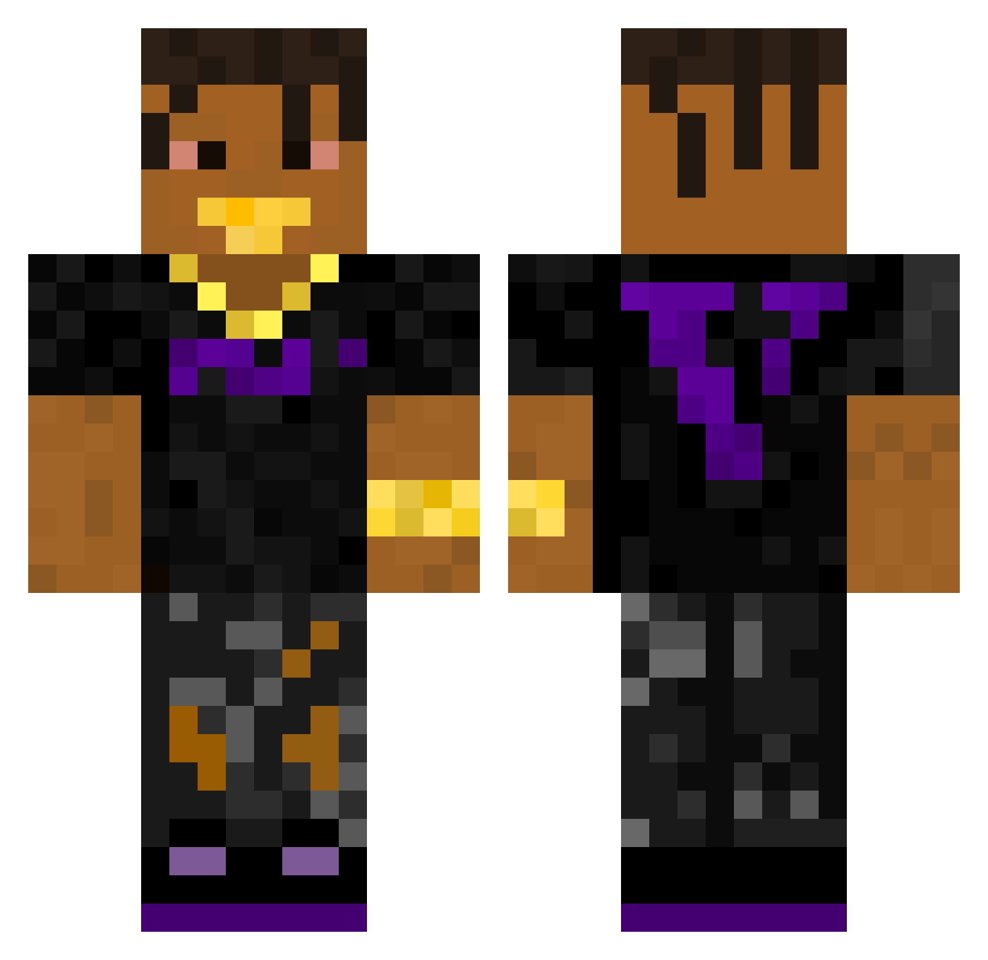 luhre Minecraft skin, front and back view