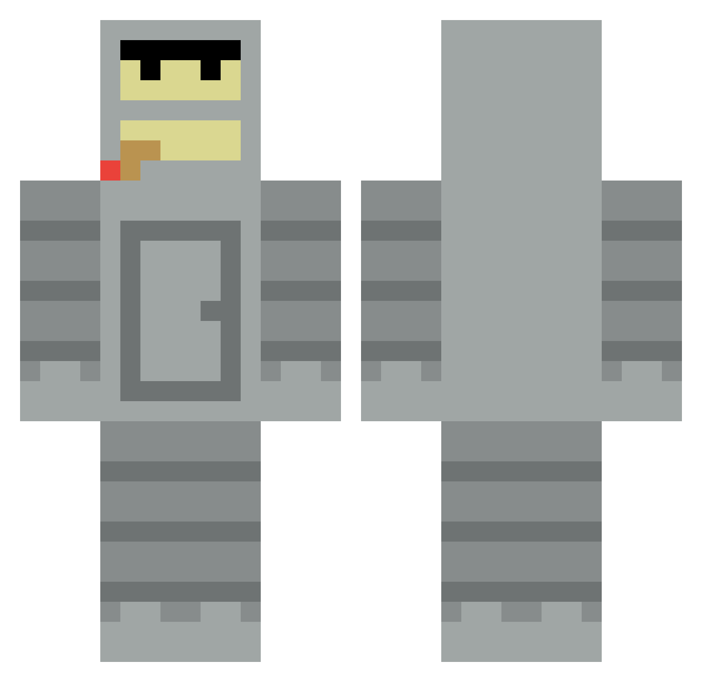 Bounnd1 Minecraft skin, front and back view