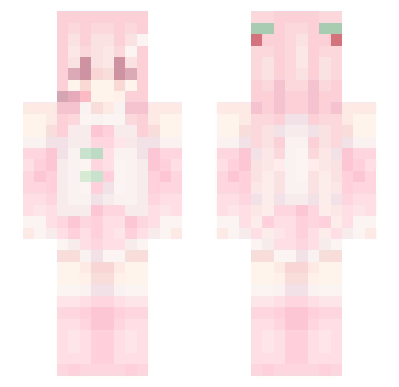 katsugii Minecraft skin, front and back view