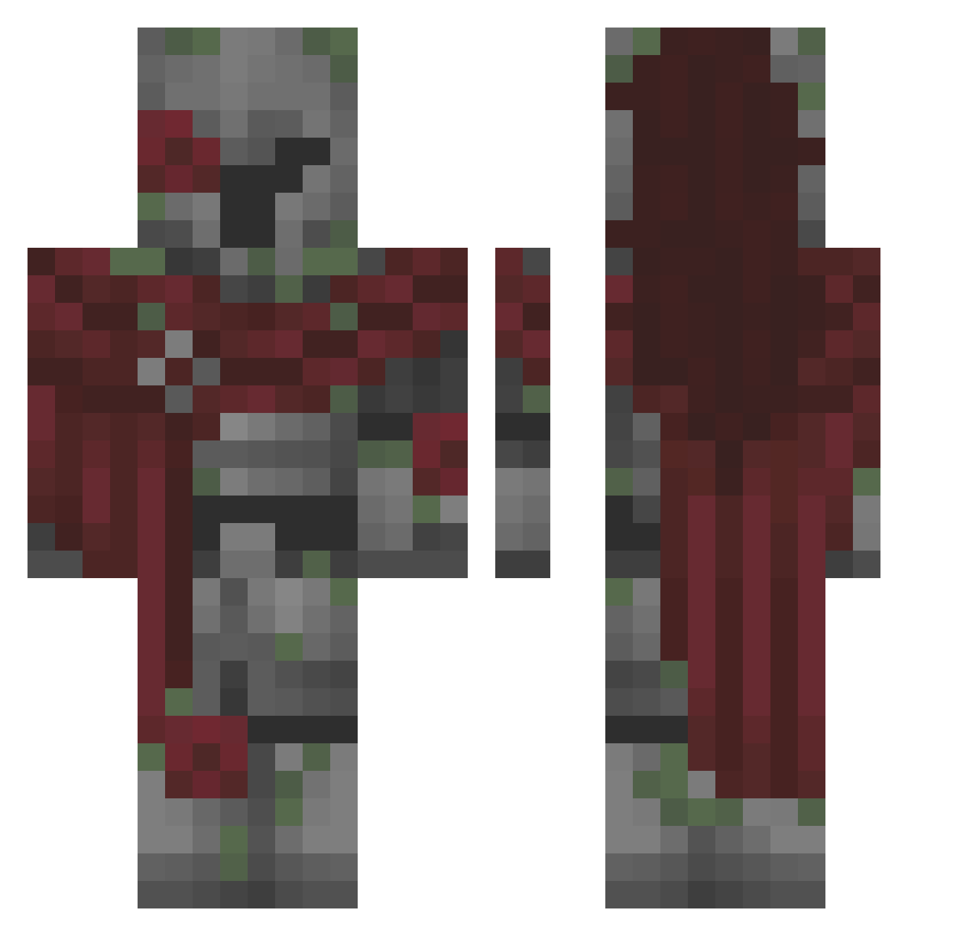 2Mauri_2 Minecraft skin, front and back view