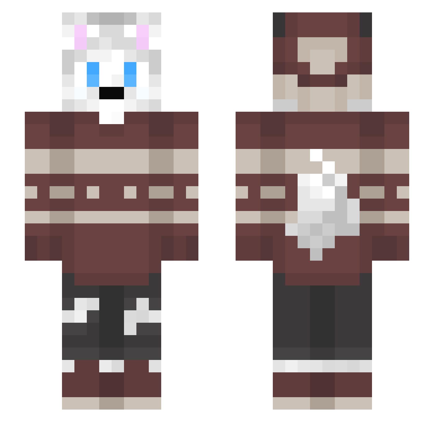Rali_Cute Minecraft skin, front and back view