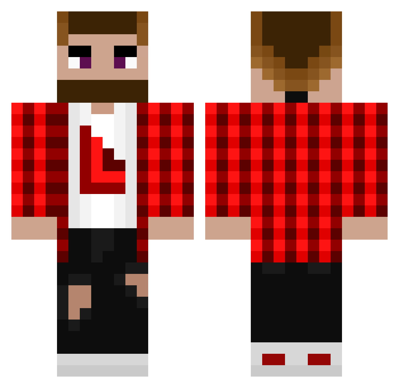 LaniL Minecraft skin, front and back view