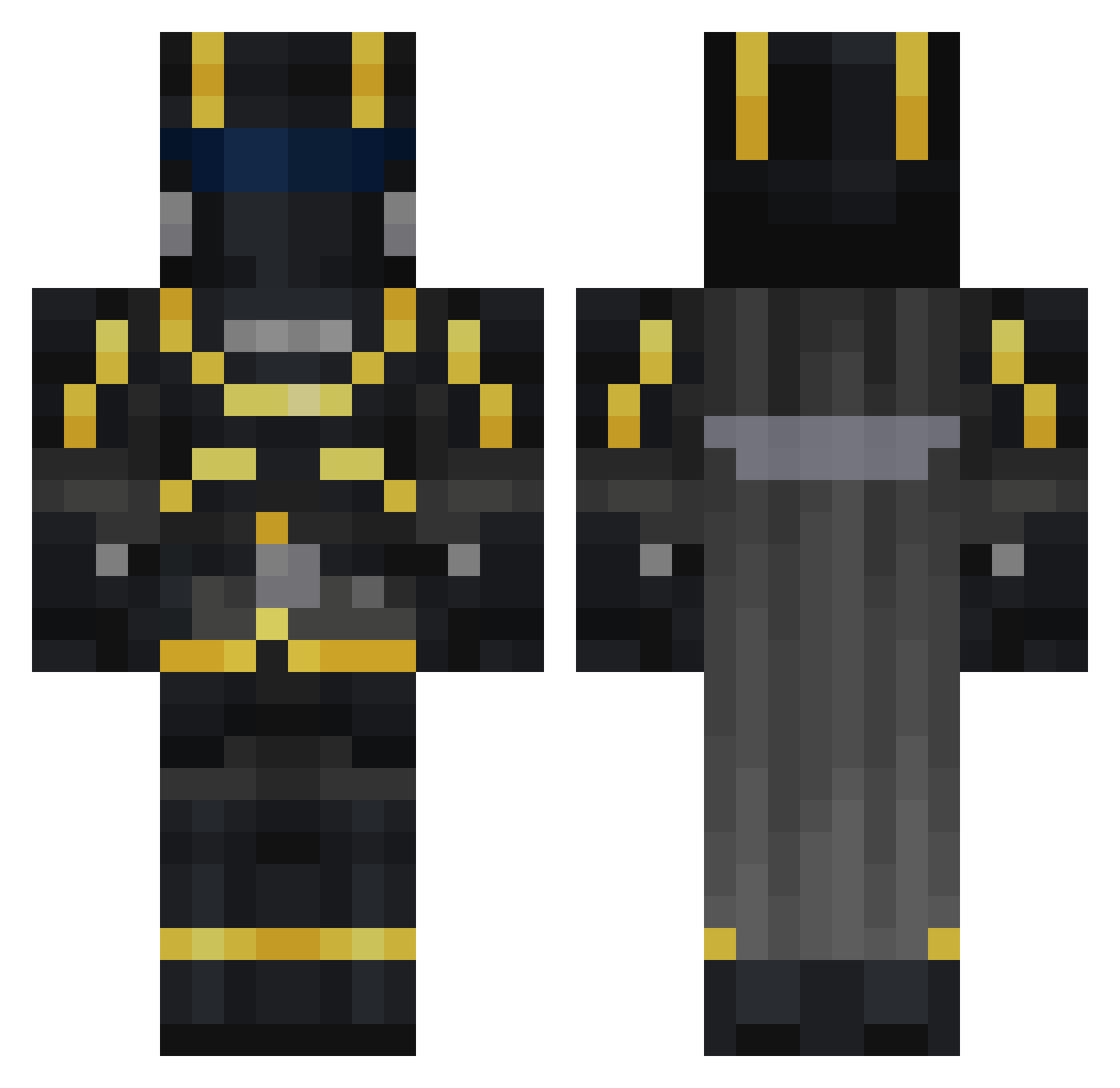 LordFarqudius Minecraft skin, front and back view