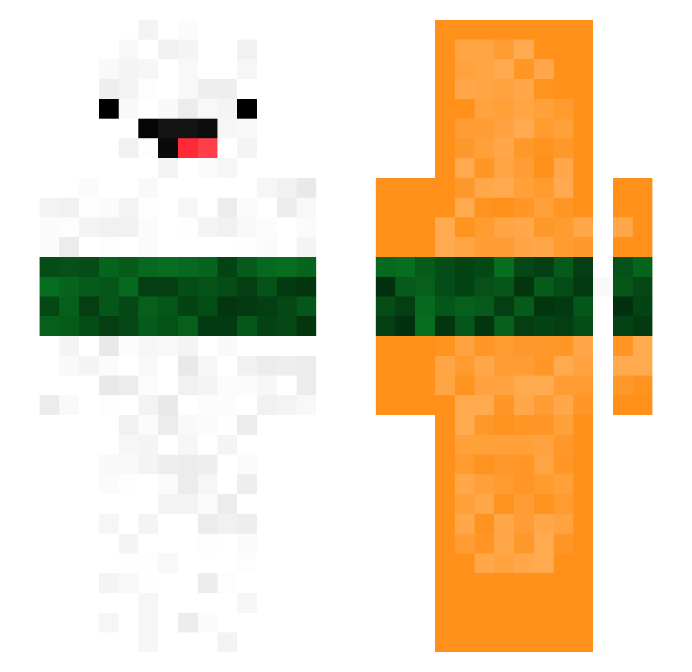 Franse_ Minecraft skin, front and back view