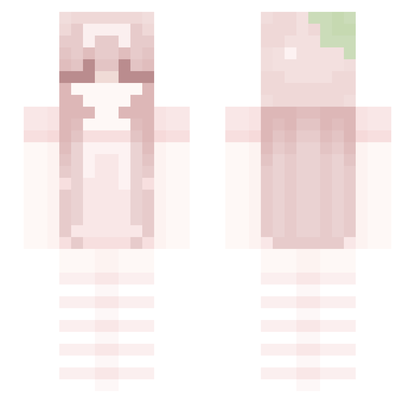 vizru Minecraft skin, front and back view