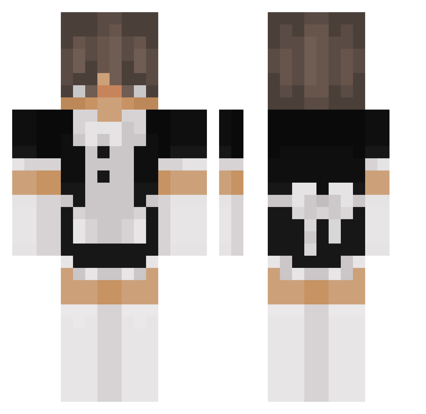 Asjapulk Minecraft skin, front and back view