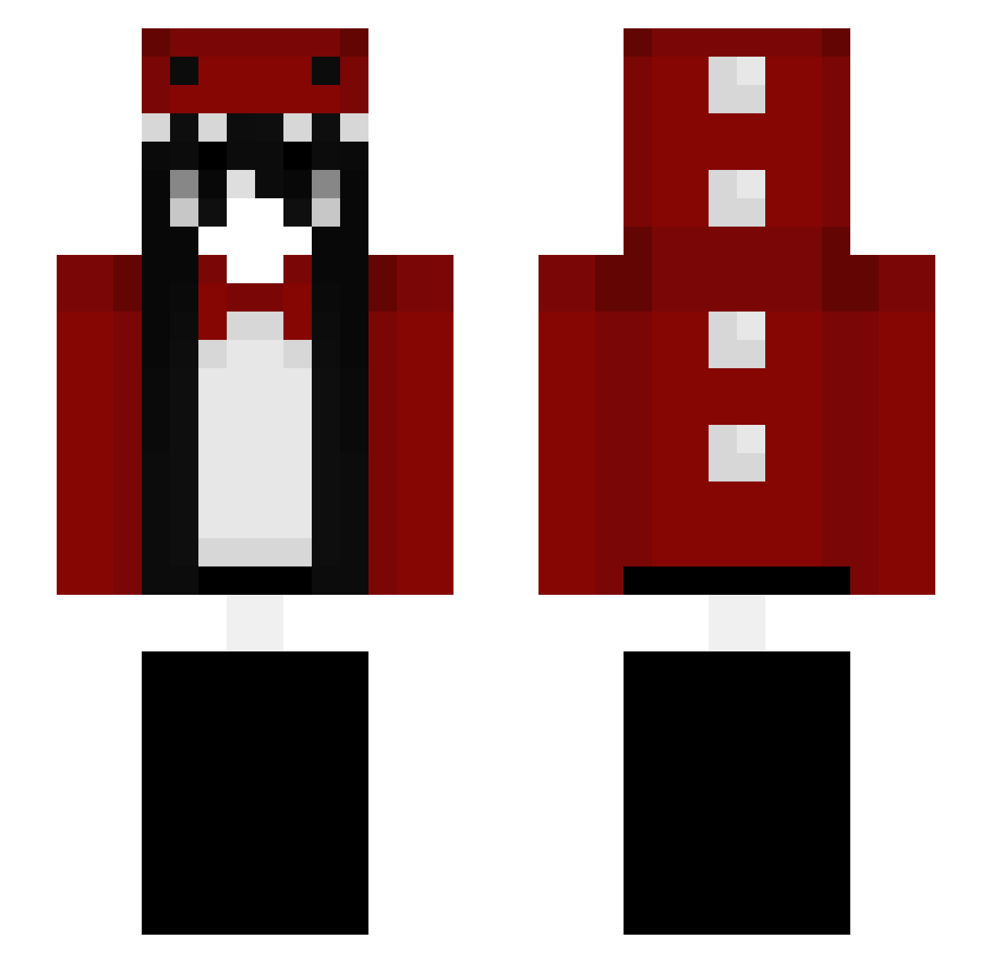 ofcom Minecraft skin, front and back view