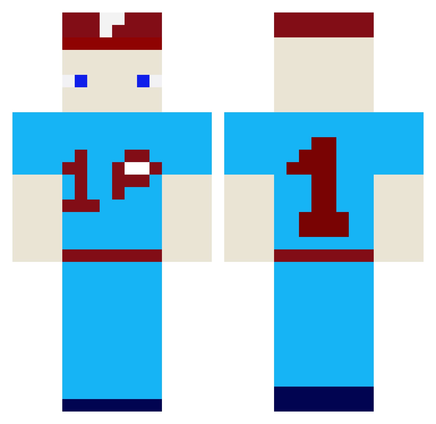 Ducs Minecraft skin, front and back view