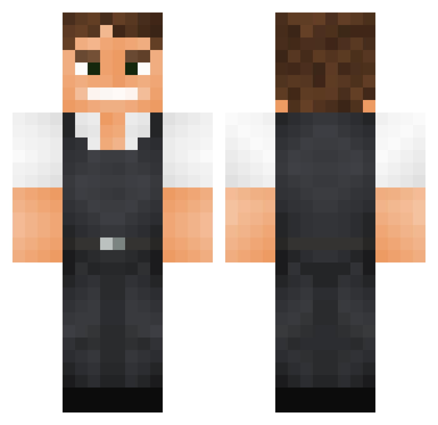 Neelanshu Minecraft skin, front and back view