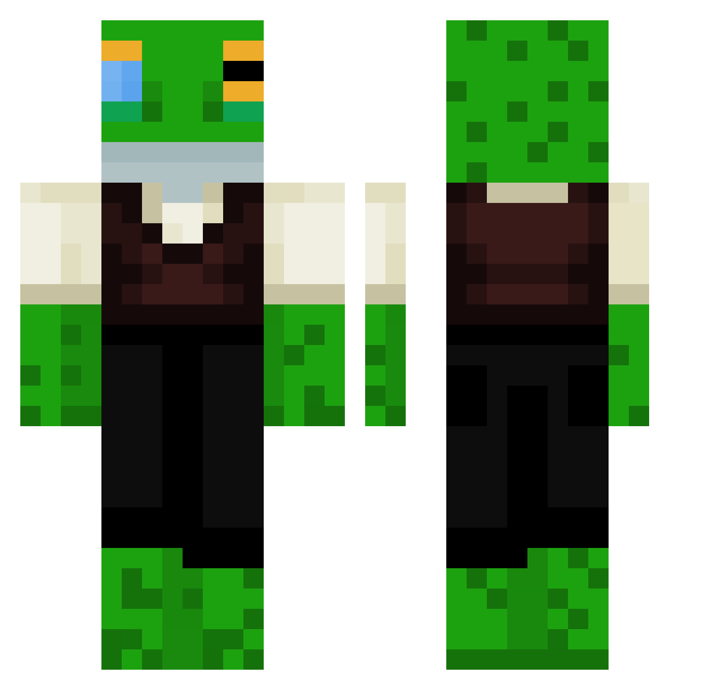 BigMomma42 Minecraft skin, front and back view