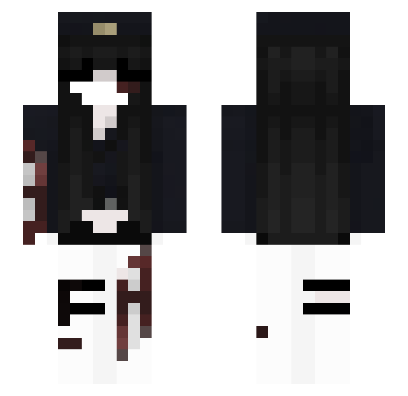 MrHusiek Minecraft skin, front and back view