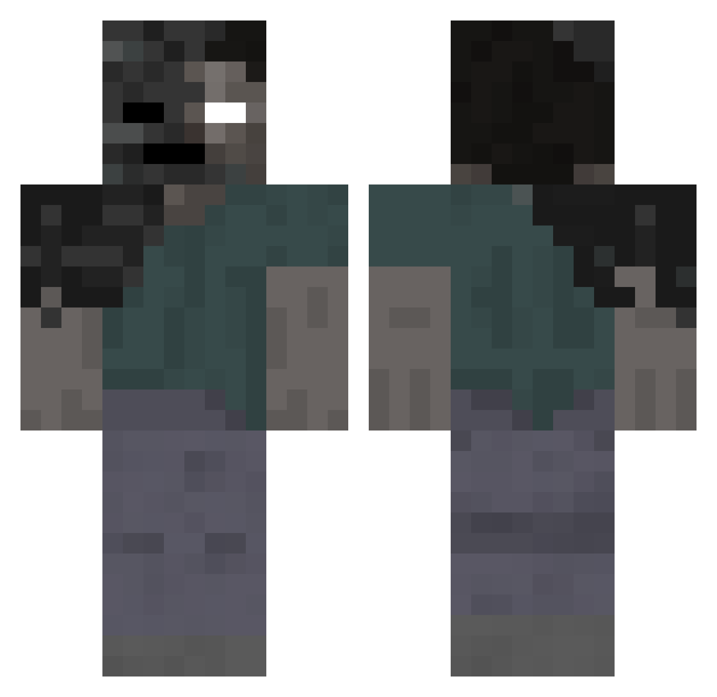 _Bizz Minecraft skin, front and back view