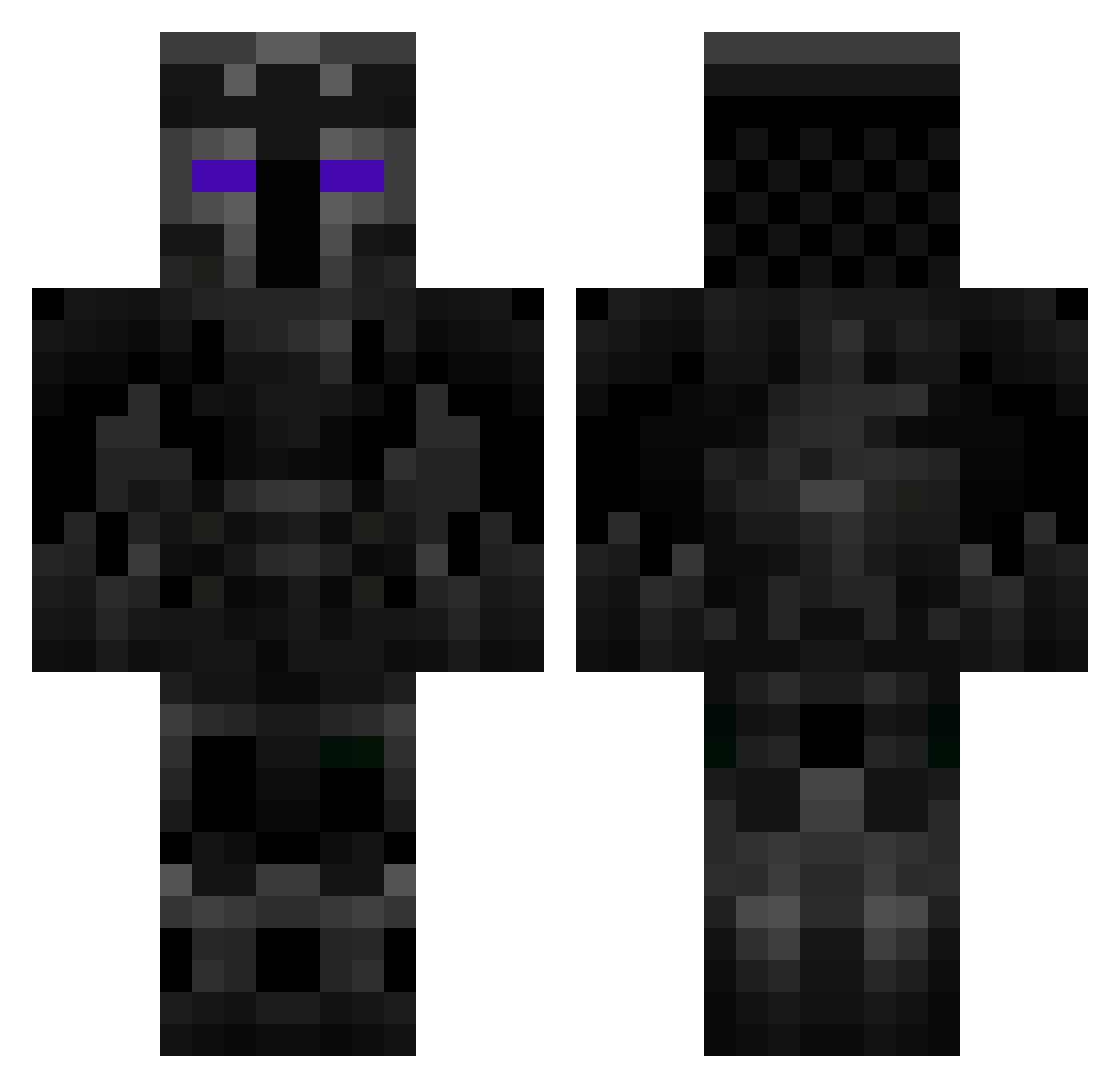 Zenkaiknight Minecraft skin, front and back view