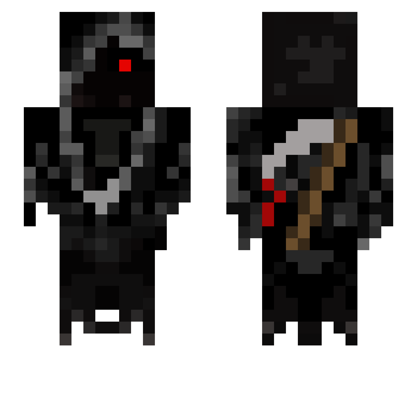 StixThePhantom Minecraft skin, front and back view