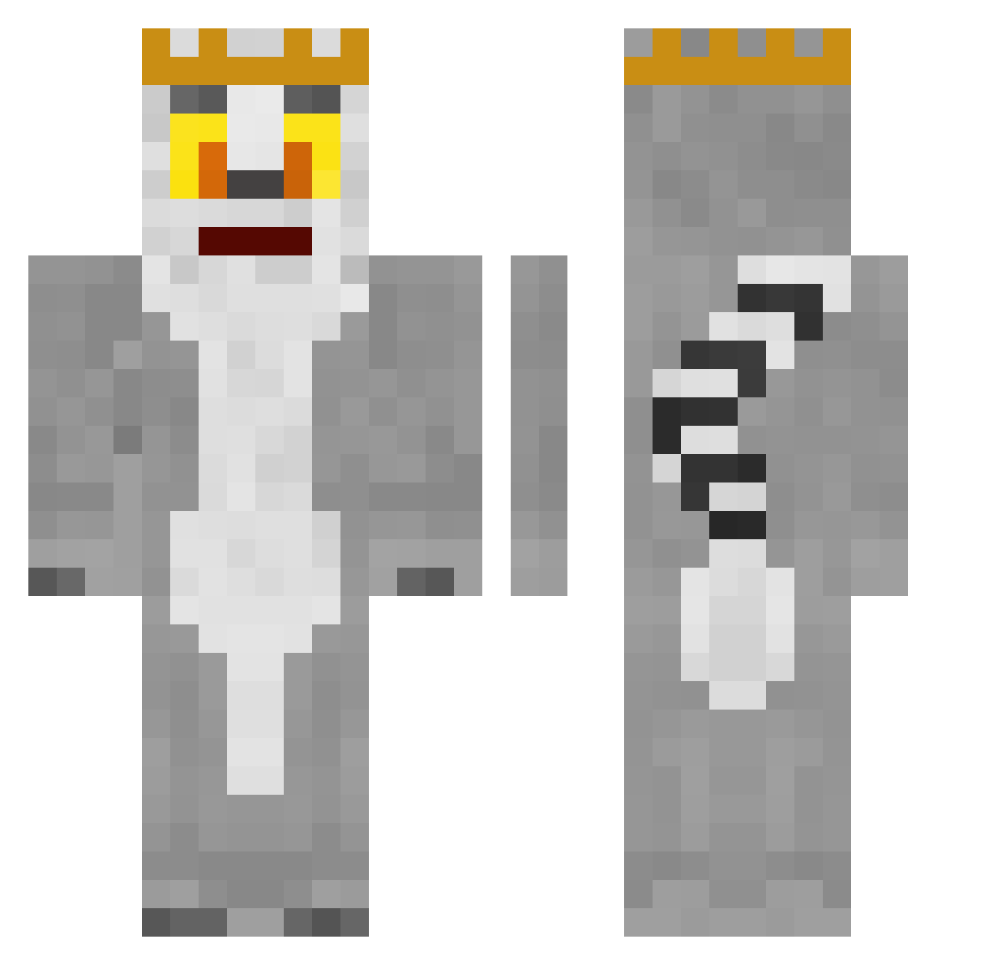 jobi221 Minecraft skin, front and back view