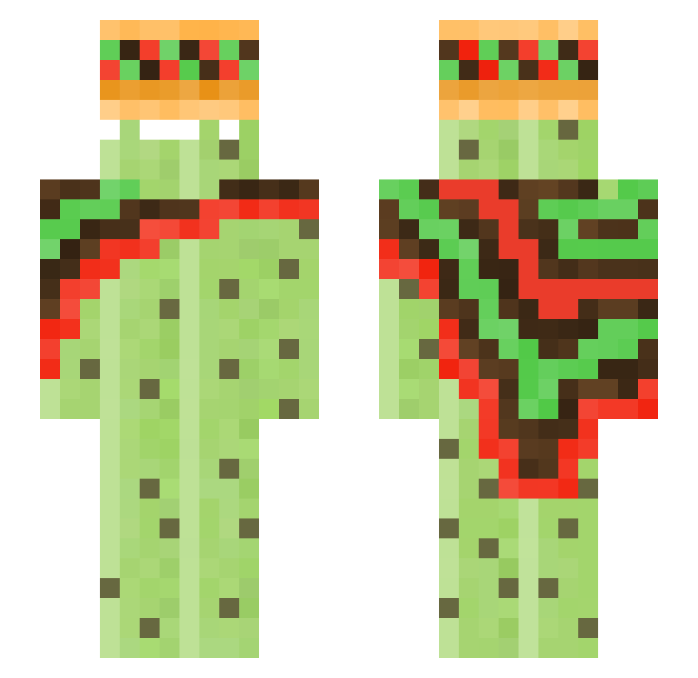 Tanlele Minecraft skin, front and back view