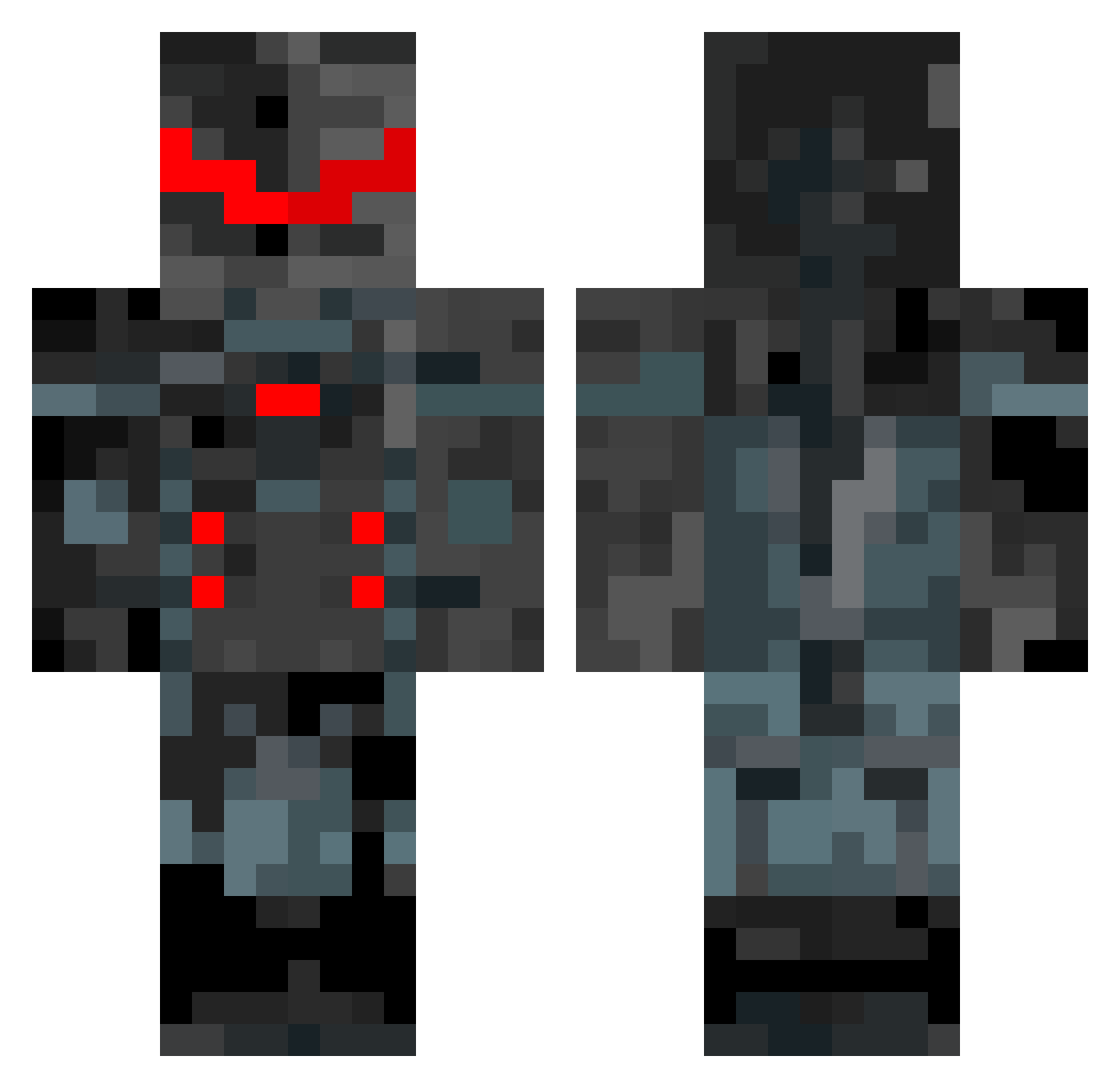 kendalMC Minecraft skin, front and back view