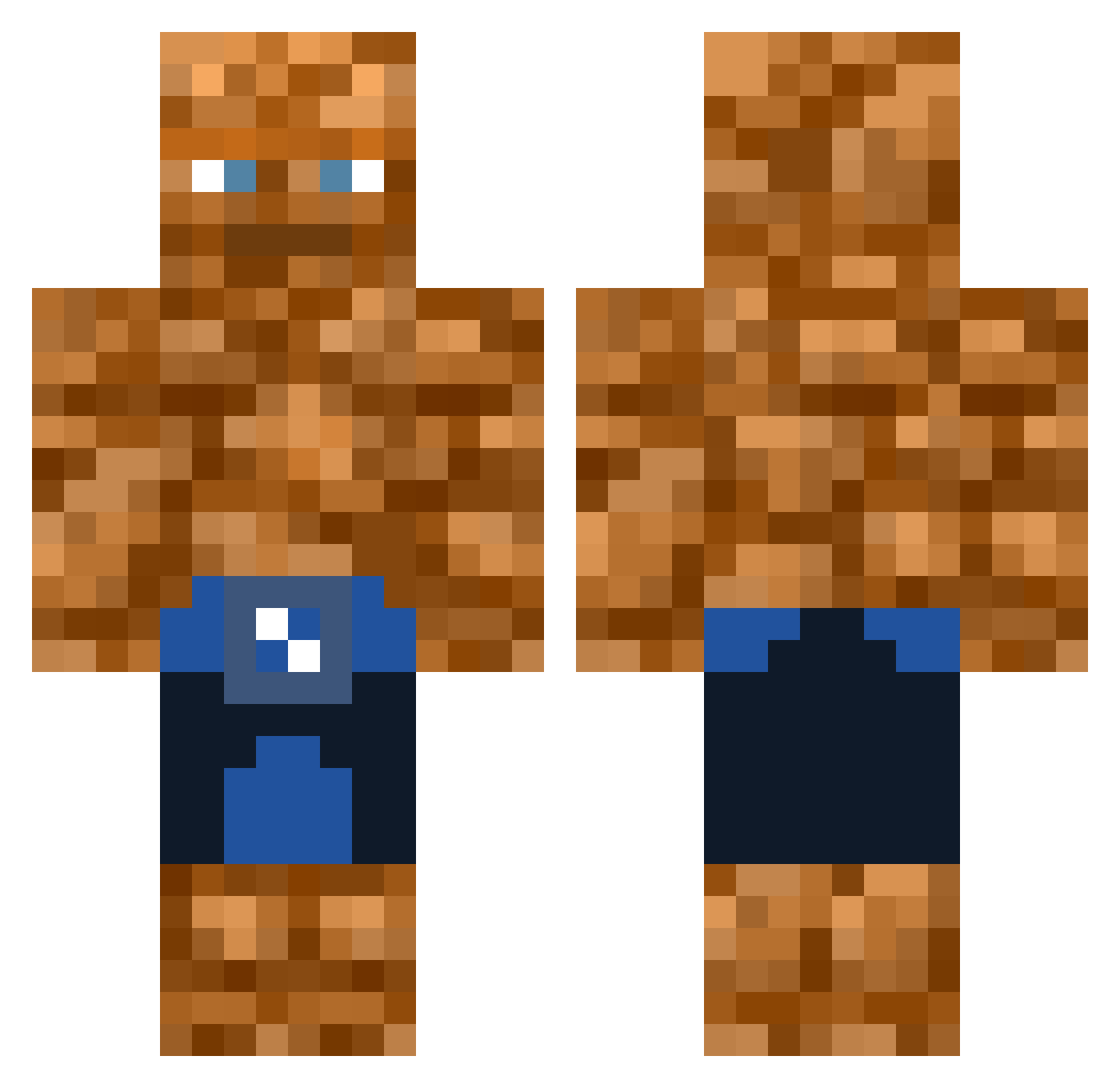 xTriscuit Minecraft skin, front and back view