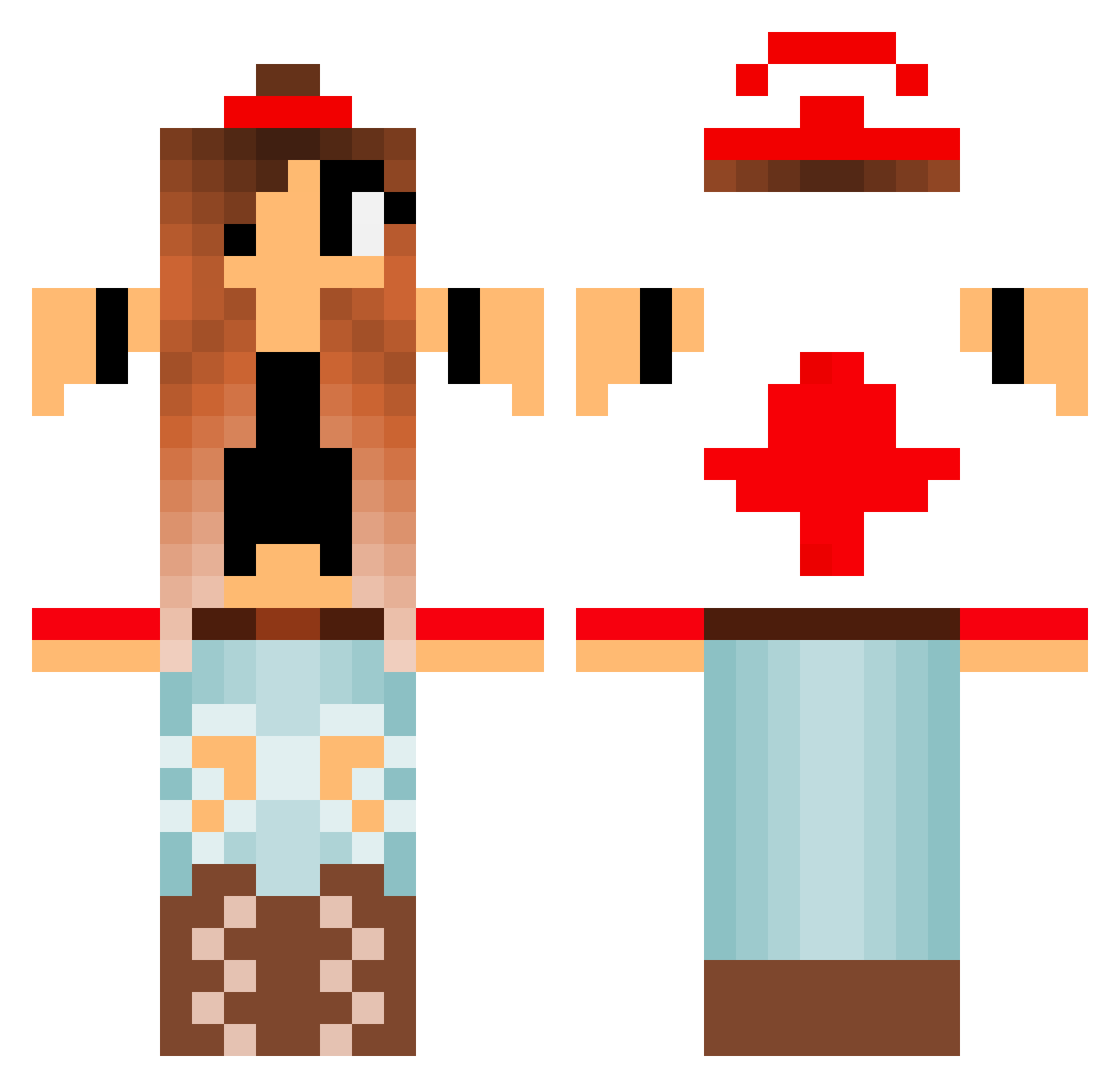 RenaeDawn Minecraft skin, front and back view