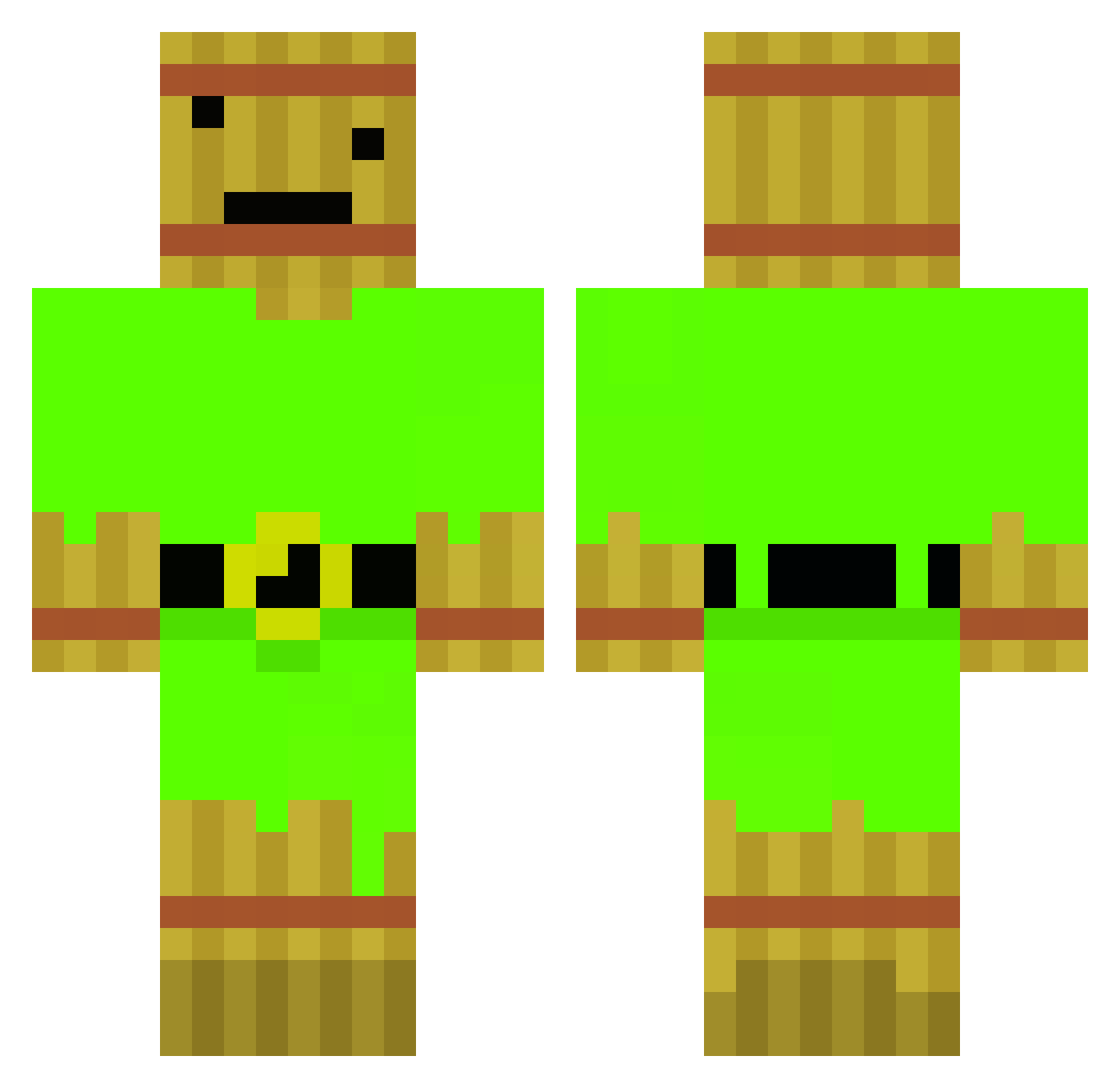 tdcv Minecraft skin, front and back view