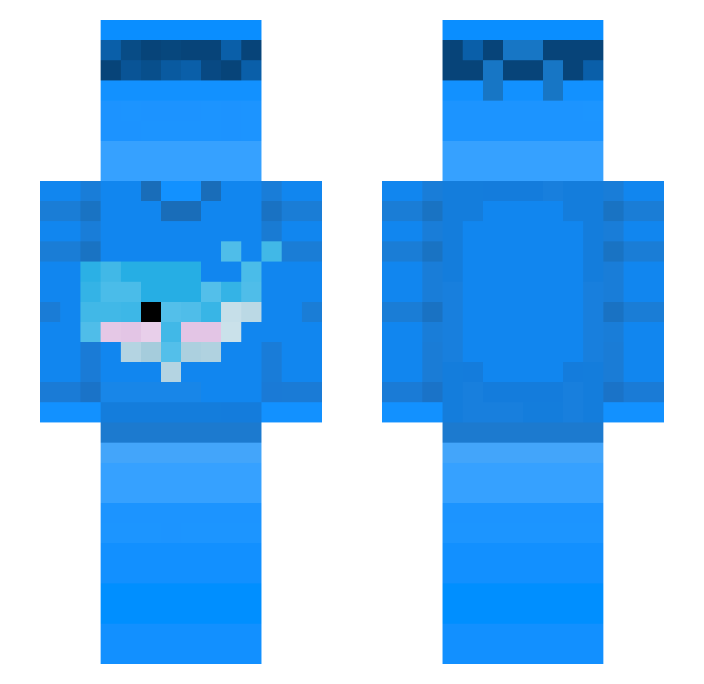 S6TS2 Minecraft skin, front and back view